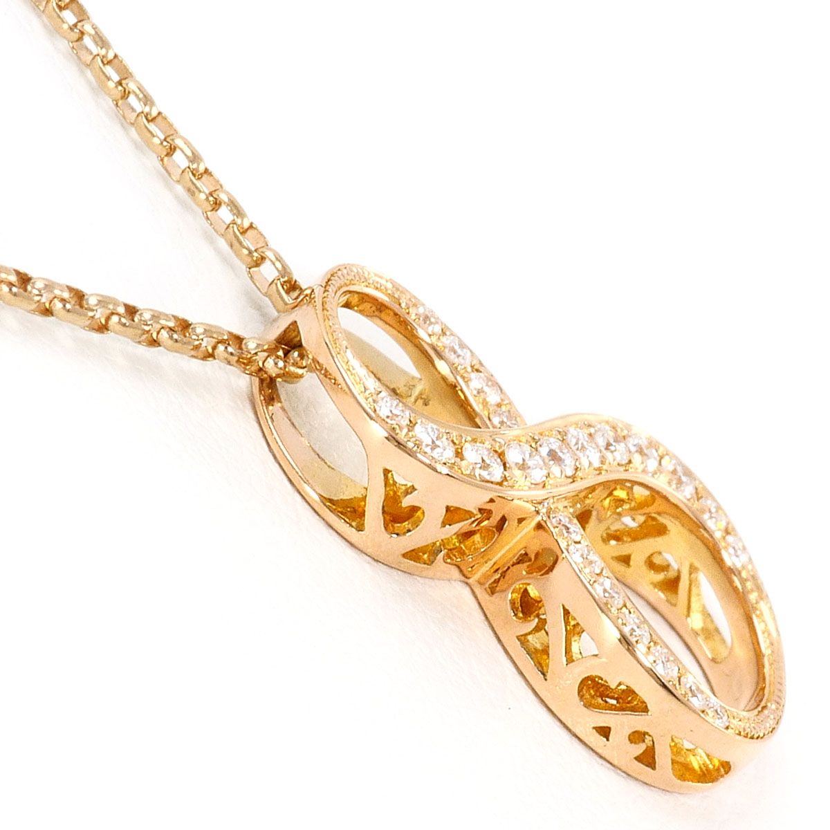 K18PG ネックレス ダイヤモンド 0.15ct 鑑別書 総重量約4.5g 約 K18PG ネックレス ダイヤモンド 0.15ct 鑑別書 総重量約4.5g 約