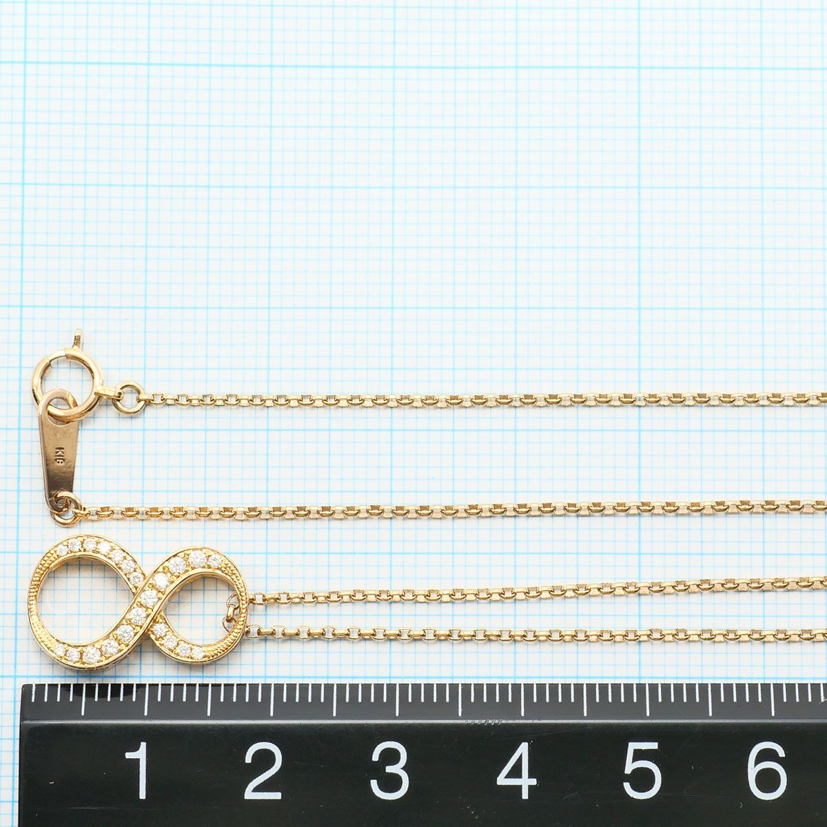 K18PG ネックレス ダイヤモンド 0.15ct 鑑別書 総重量約4.5g 約 K18PG ネックレス ダイヤモンド 0.15ct 鑑別書 総重量約4.5g 約