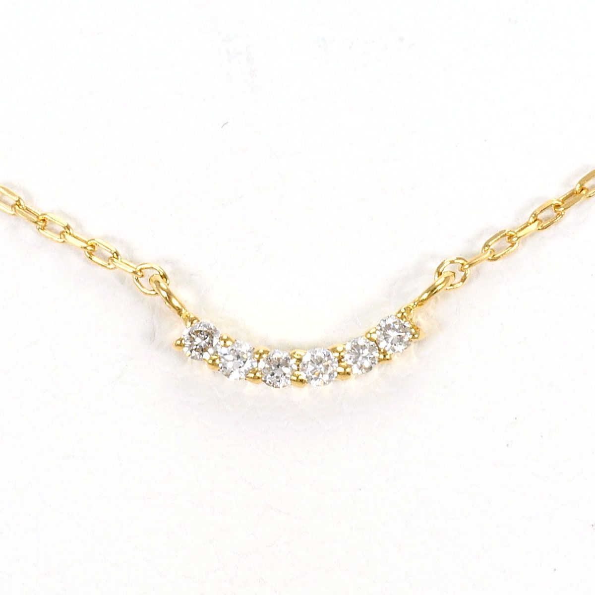 エテ ete K18YG ネックレス ダイヤモンド 0.02ct 総重量約0.9g 約40cm 