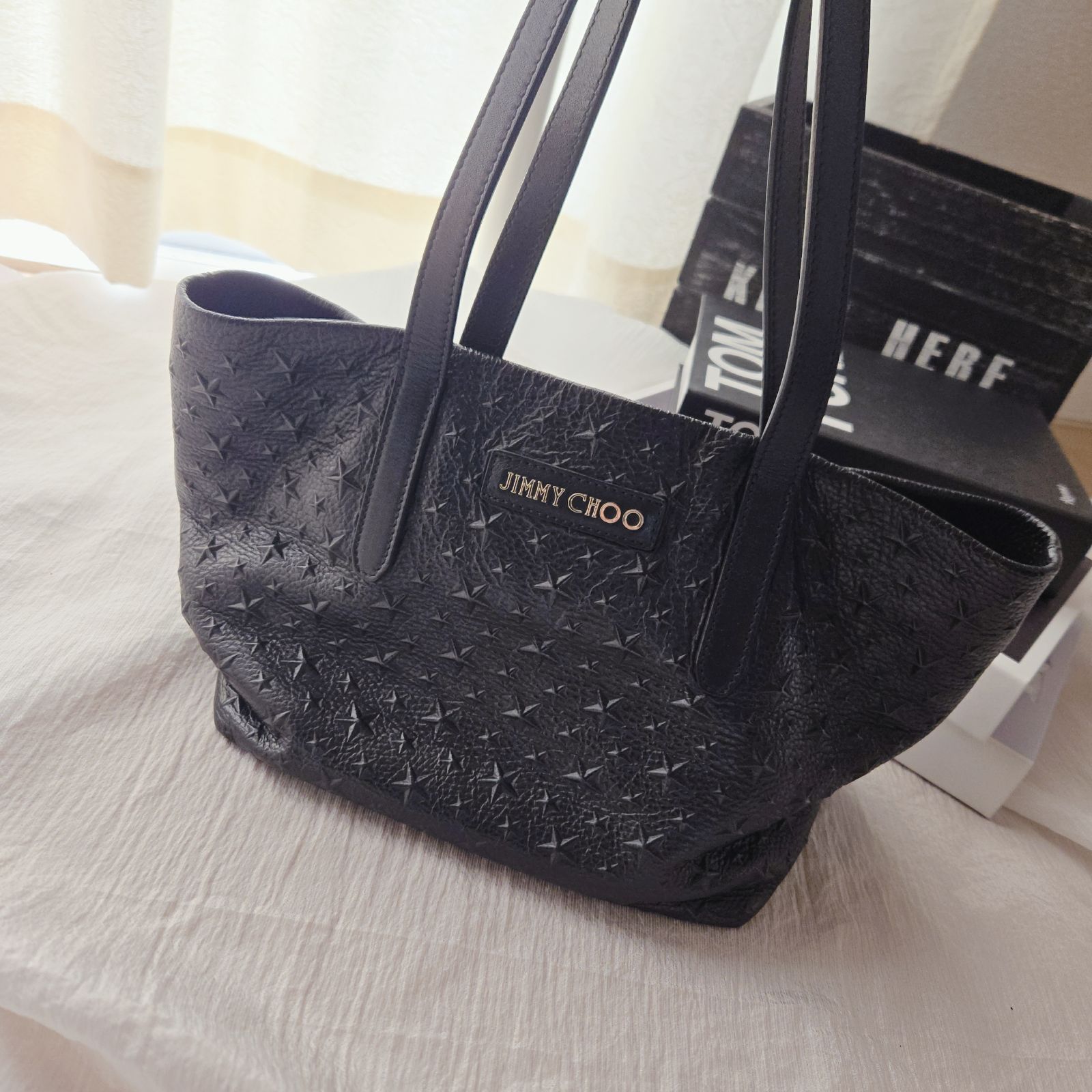 ジミーチュウ JIMMY CHOO トートバッグ ハンドバッグ レザーバッグ 