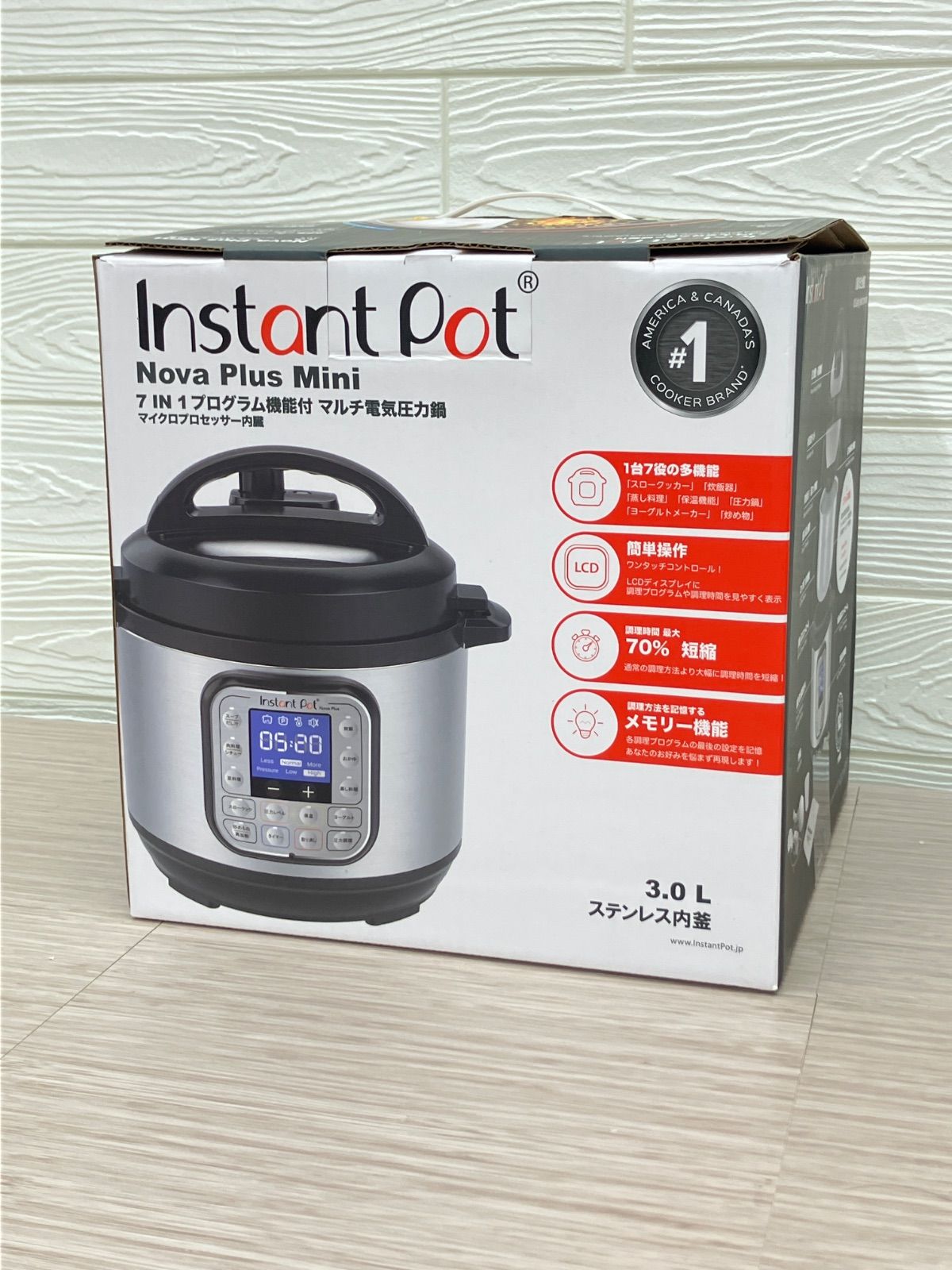 未使用】 Instant Pot Nova Plus 電気圧力鍋 3.0L ISP1003 - メルカリ
