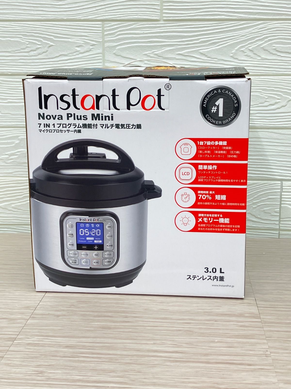 生活家電 【未使用】 Instant Pot Nova Plus 電気圧力鍋 3.0L ISP1003