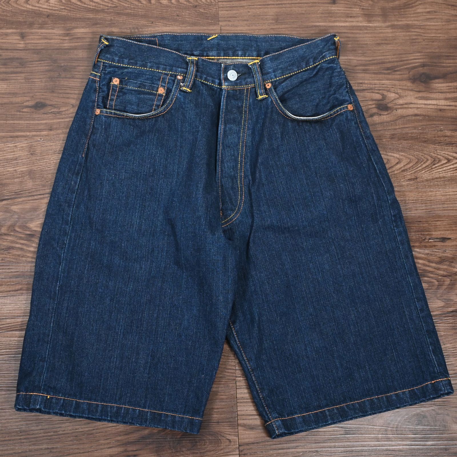 エヴィス evisu デニム ショートパンツ 白カモメ 2001 W32 - メルカリ