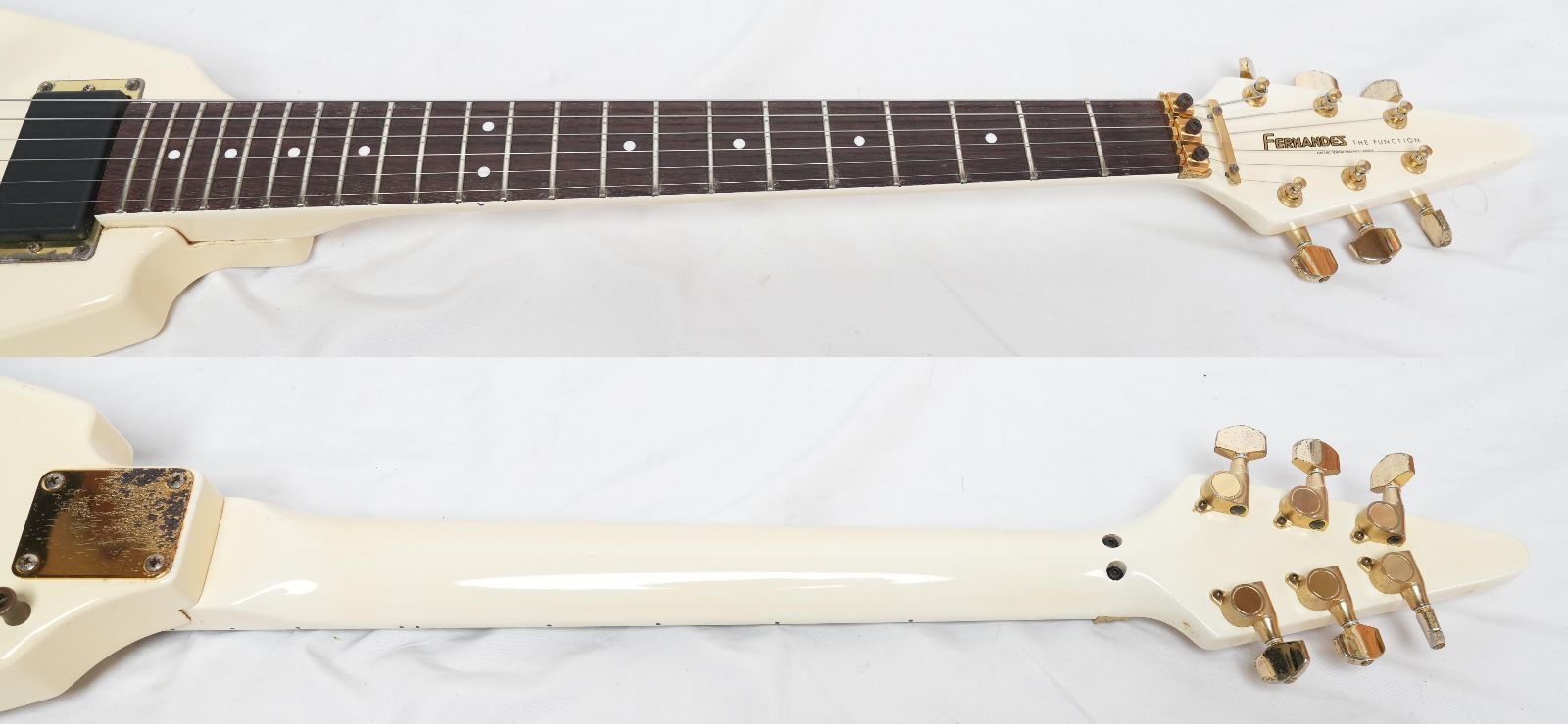 ☆FERNANDES BSV-80J WHITE Flying V 44MAGNUM、広瀬“JIMMY”さとし
