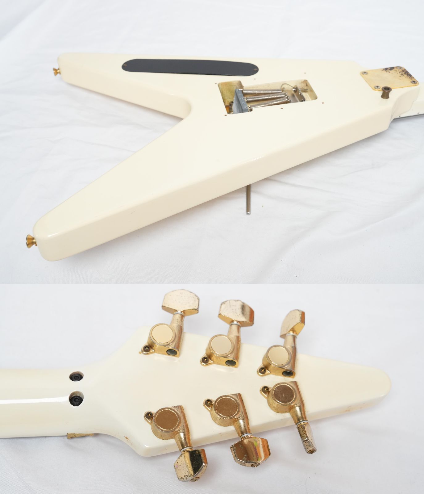 ☆FERNANDES BSV-80J WHITE Flying V 44MAGNUM、広瀬“JIMMY”さとし