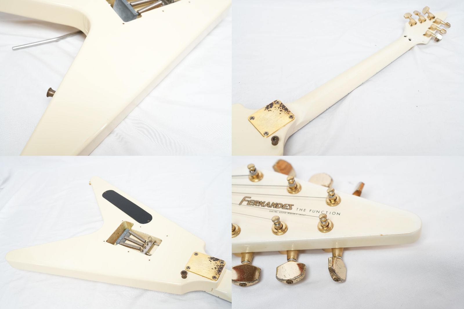 ☆FERNANDES BSV-80J WHITE Flying V 44MAGNUM、広瀬“JIMMY”さとし