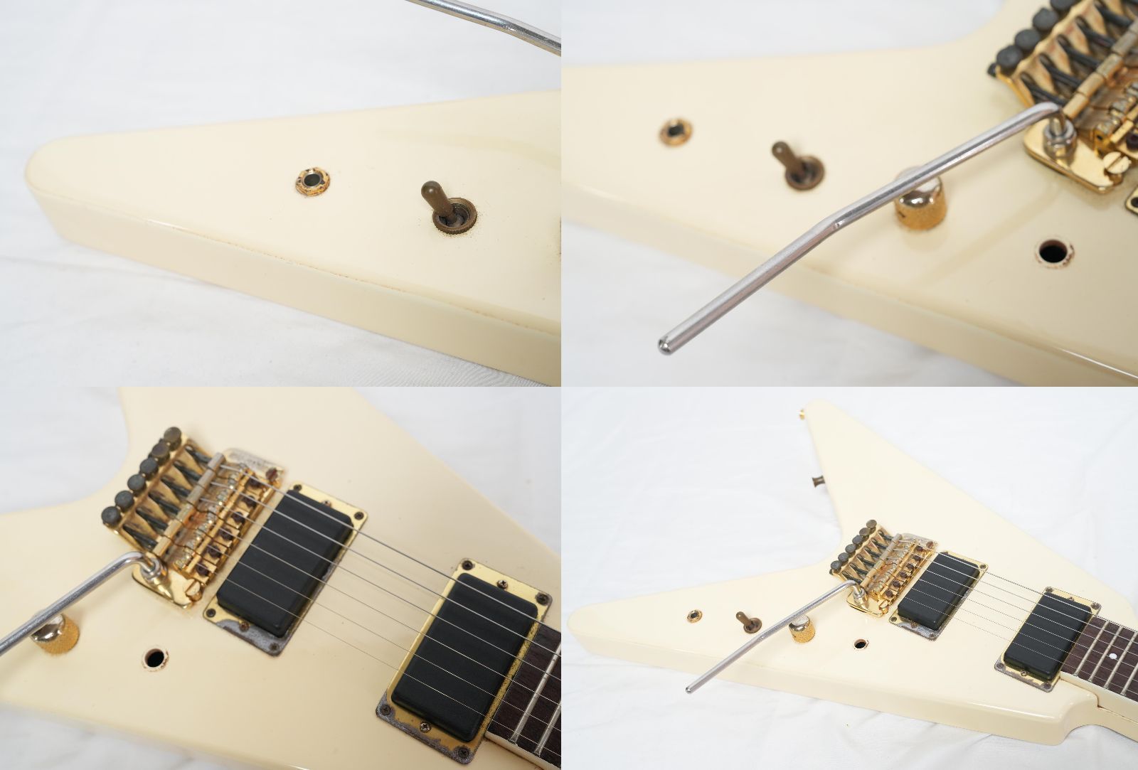 ☆FERNANDES BSV-80J WHITE Flying V 44MAGNUM、広瀬“JIMMY”さとし