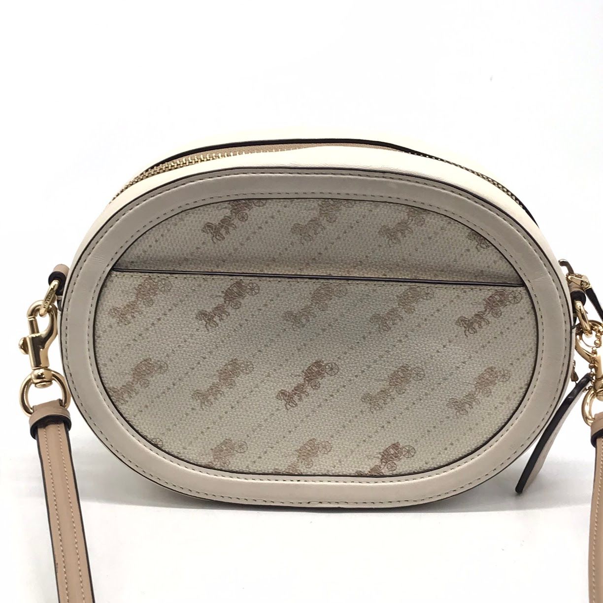 【倉吉店】 中古 COACH | コーチ ショルダーバッグ ホースアンドキャリッジ 04057 ホースアンドキャリッジ アイボリー系 【122】 COACH - 【倉吉店】 中古 COACH | コーチ ショルダーバッグ ホース