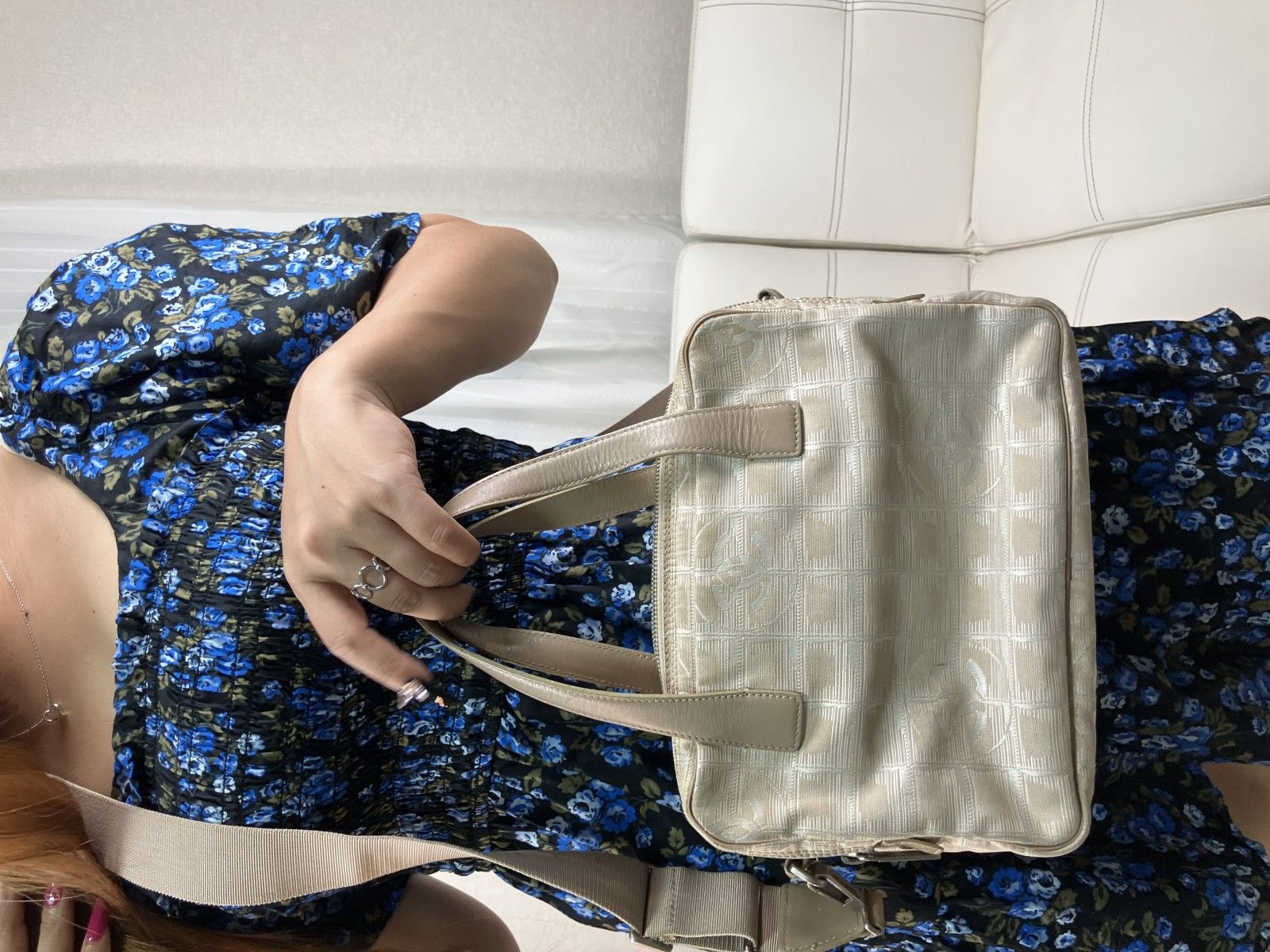 CHANEL シャネル ニュートラベルライン 2WAY バッグ シール有 7075948 