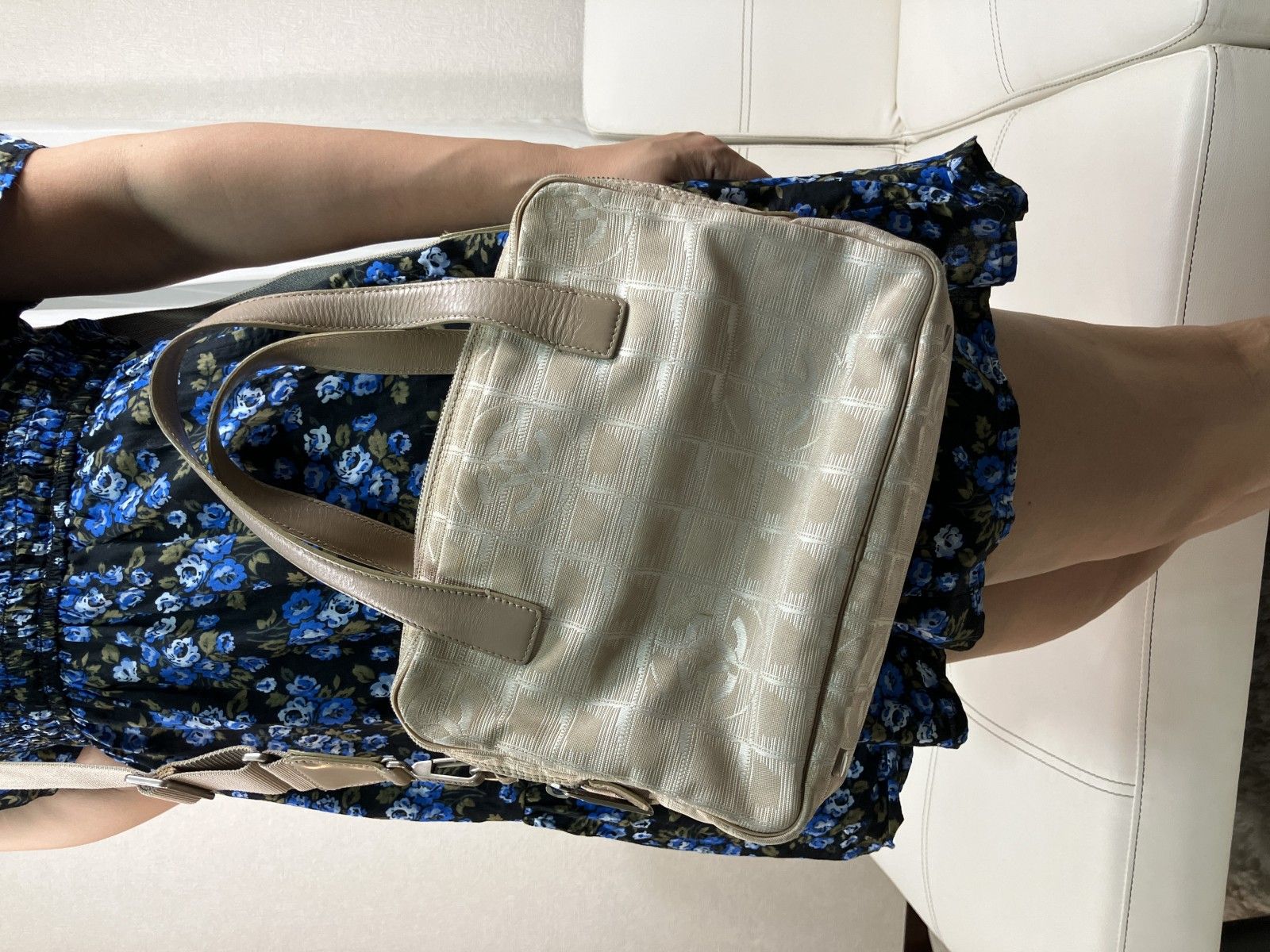 CHANEL シャネル ニュートラベルライン 2WAY バッグ シール有 7075948 