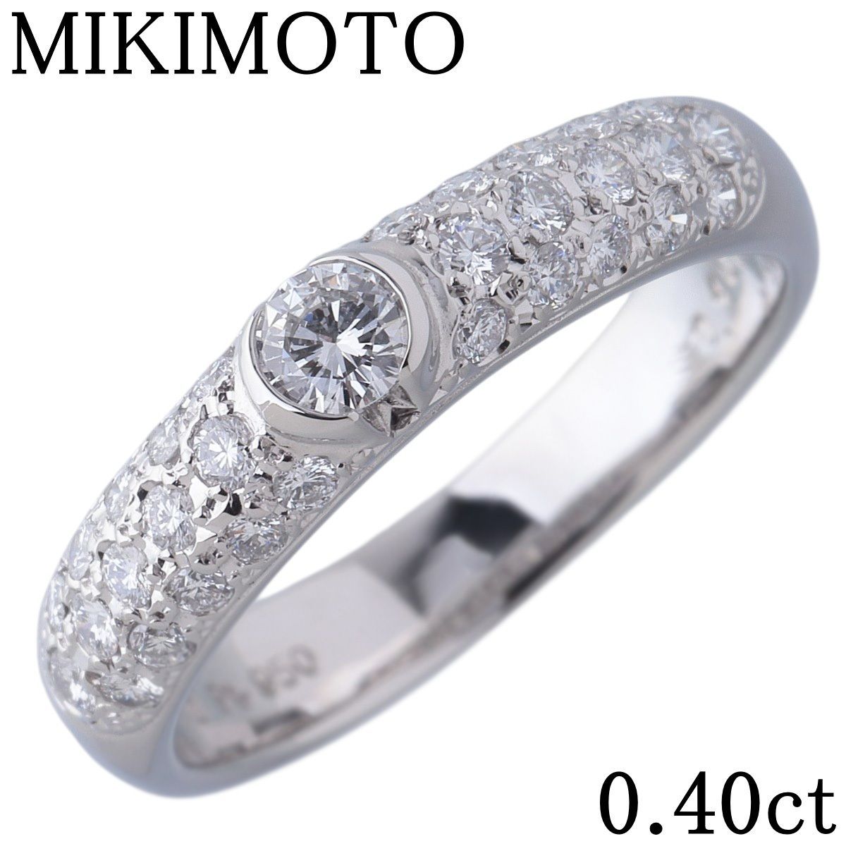 ミキモト ダイヤ リング パヴェ 0.40ct 10号 Pt950 新品仕上げ済 ミキモト ダイヤ リング パヴェ 0.40ct 10号 Pt950 新品仕上げ済