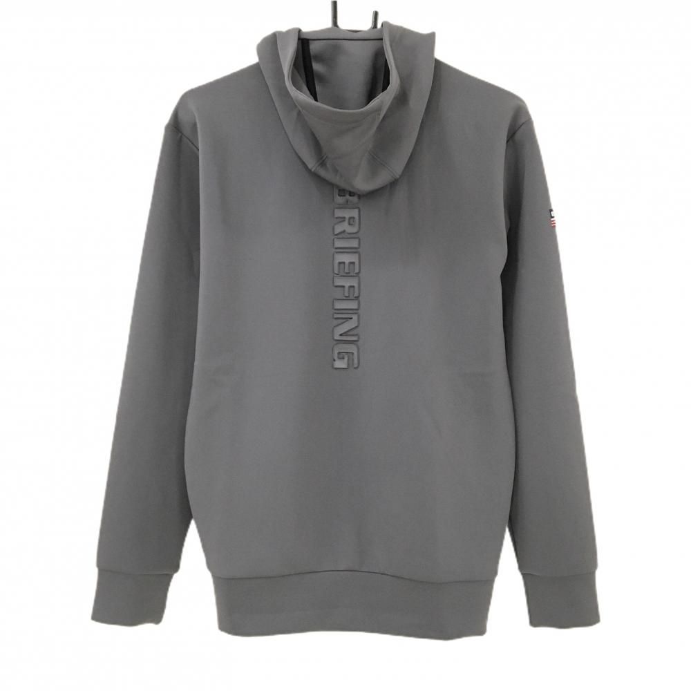 美品　ブリーフィング ジップパーカー　Lサイズ　グレー　XL 超美品】ブリーフィング ジップパーカー グレー バック立体ロゴ メンズ