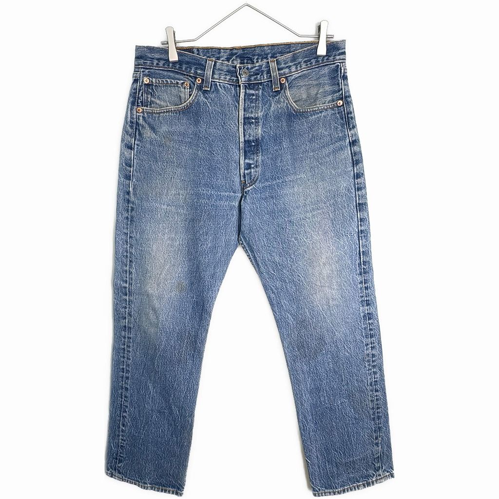 90年代 USA製 Levi's リーバイス 501xx デニムパンツ ブルー(メンズ W34 L30)中古 古着 X7268 90年代 USA製 Levi's リーバイス 501xx デニムパンツ ブルー(メンズ