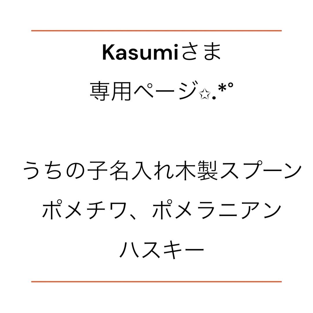 Kasumiさま専用ページ✩.*˚うちの子名入れ木製スプーン