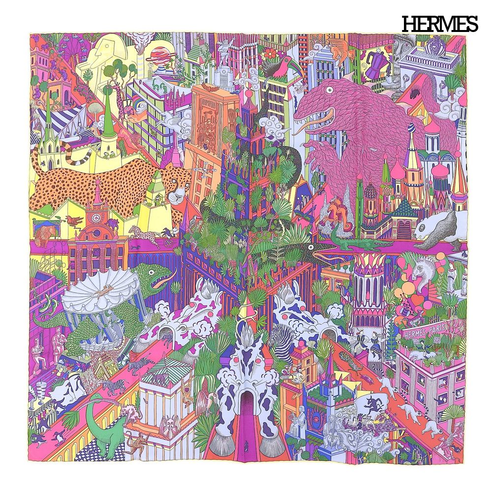 箱付超美品 エルメス HERMES 2022年商品 Animapolis アニマポリス 90