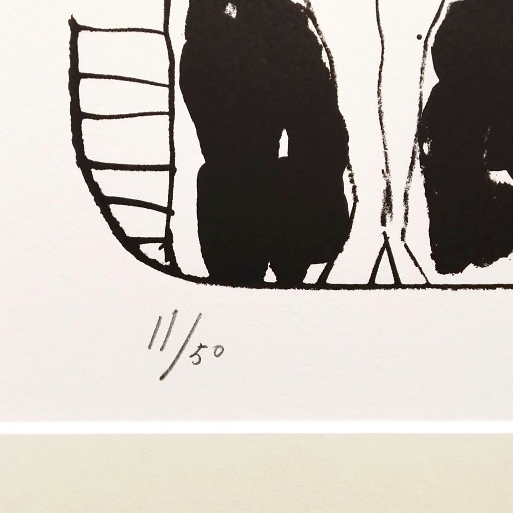 猪熊弦一郎 FACES 顔D 1989年 リトグラフ 限定50部 直筆サイン 版画