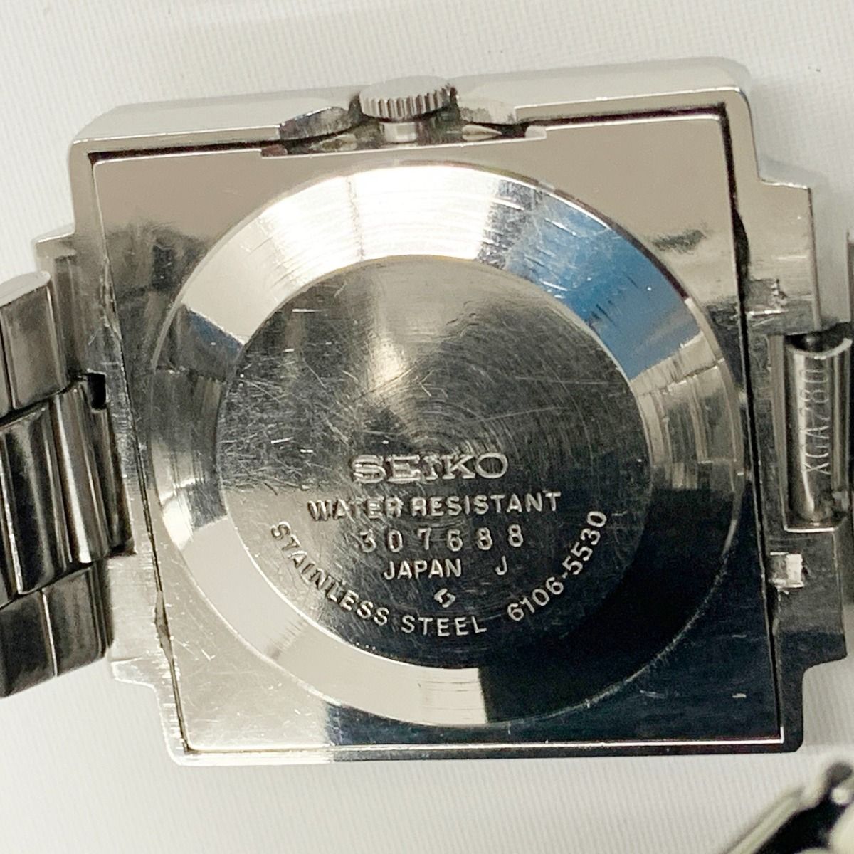 SEIKO 5アクタス 6106-5530 自動巻 23石 スクエア 腕時計 U11□AT⁄稼働 