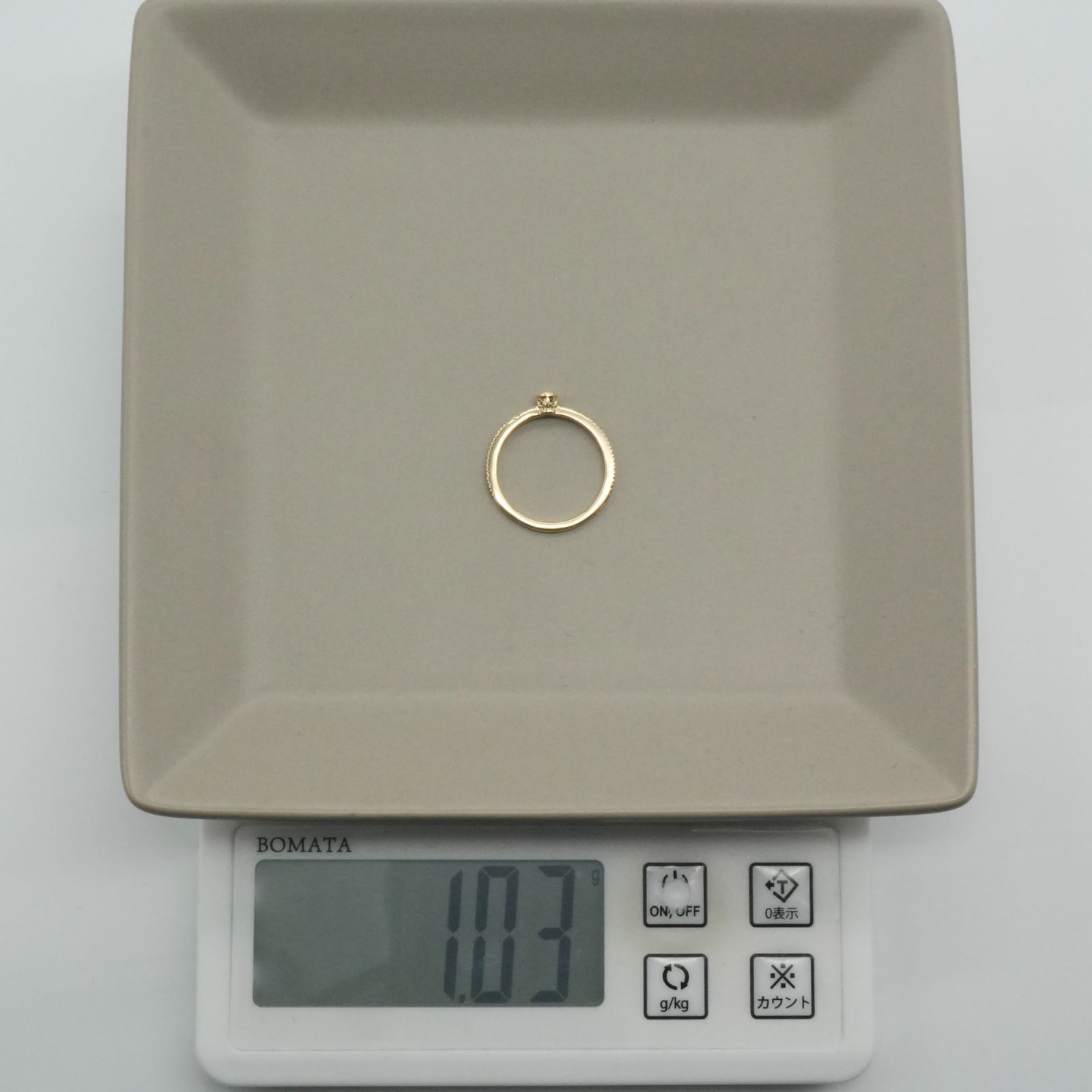 アガット K10 ハーフエタニティ ダイヤ 0.05ct リング/25-3604 - メルカリ