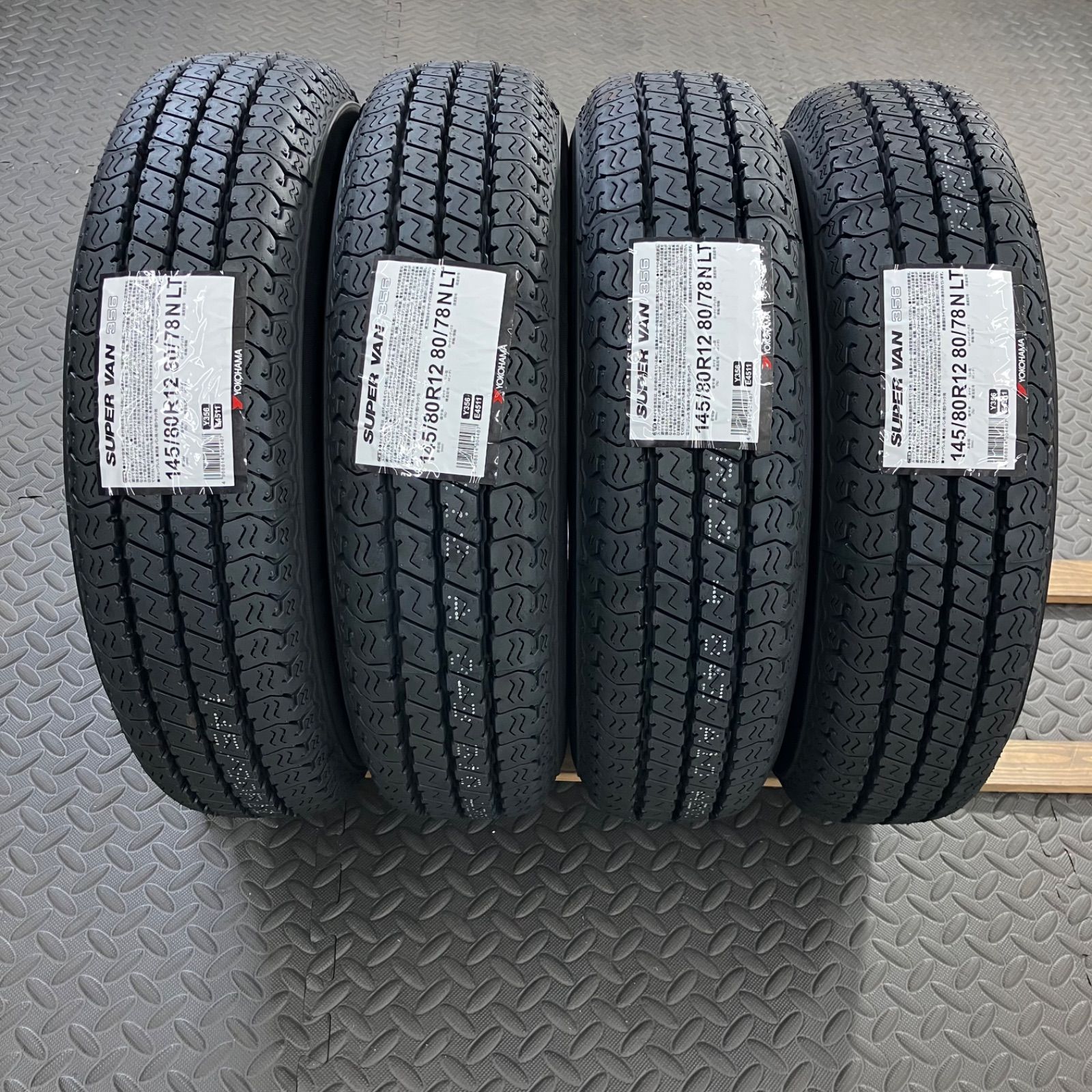 25年製 新品タイヤ 145/80R12 80/78N LT ヨコハマ スーパーバン356(夏 