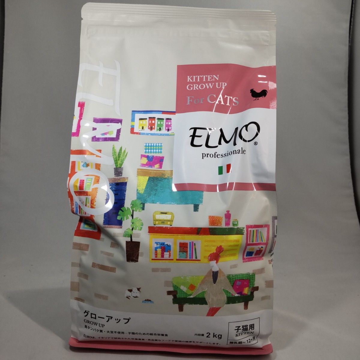 ELMO エルモ GROW UP 子猫用ドライフード 2kg×3 400g×3 6袋セット