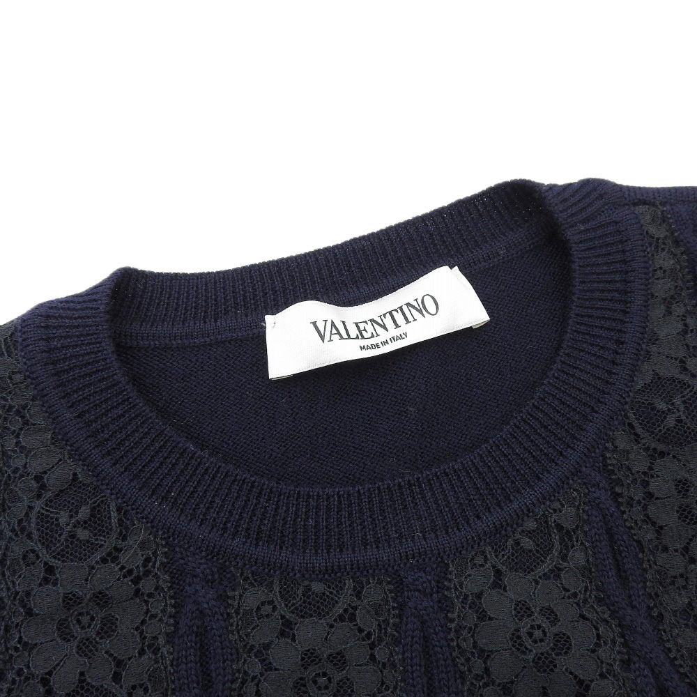 超美品 ヴァレンティノ VALENTINO 現行白タグ フロント 花柄 レース