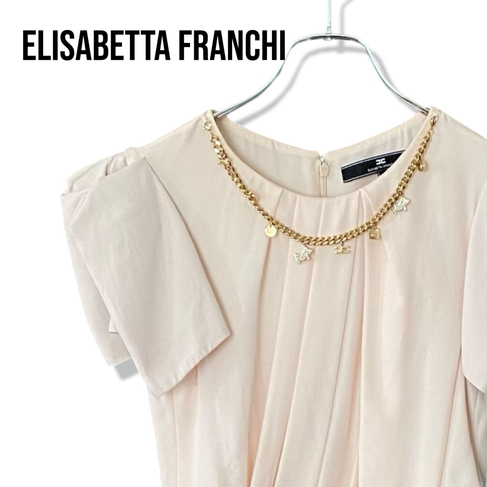 ELISABETTA FRANCHI エリザベッタフランキ チェーン チャーム ブラウス 