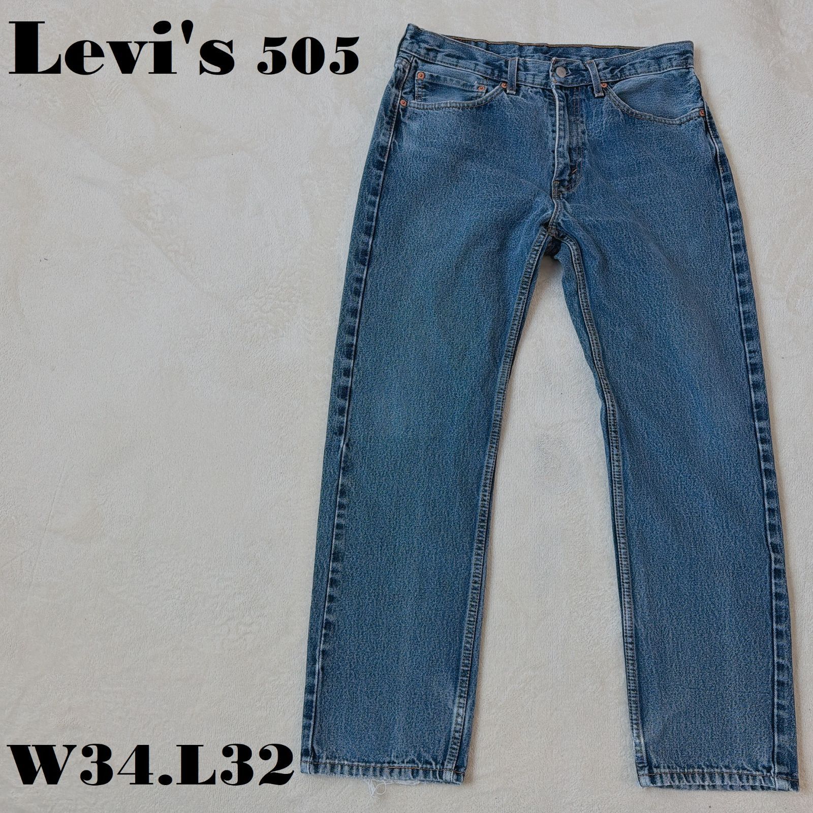 Levi's デニムパンツ ストレート ジーンズ W34L32 青 ブルー Levi's 505 W34L32 青 ブルーデニム ストレート テーパード コットン99