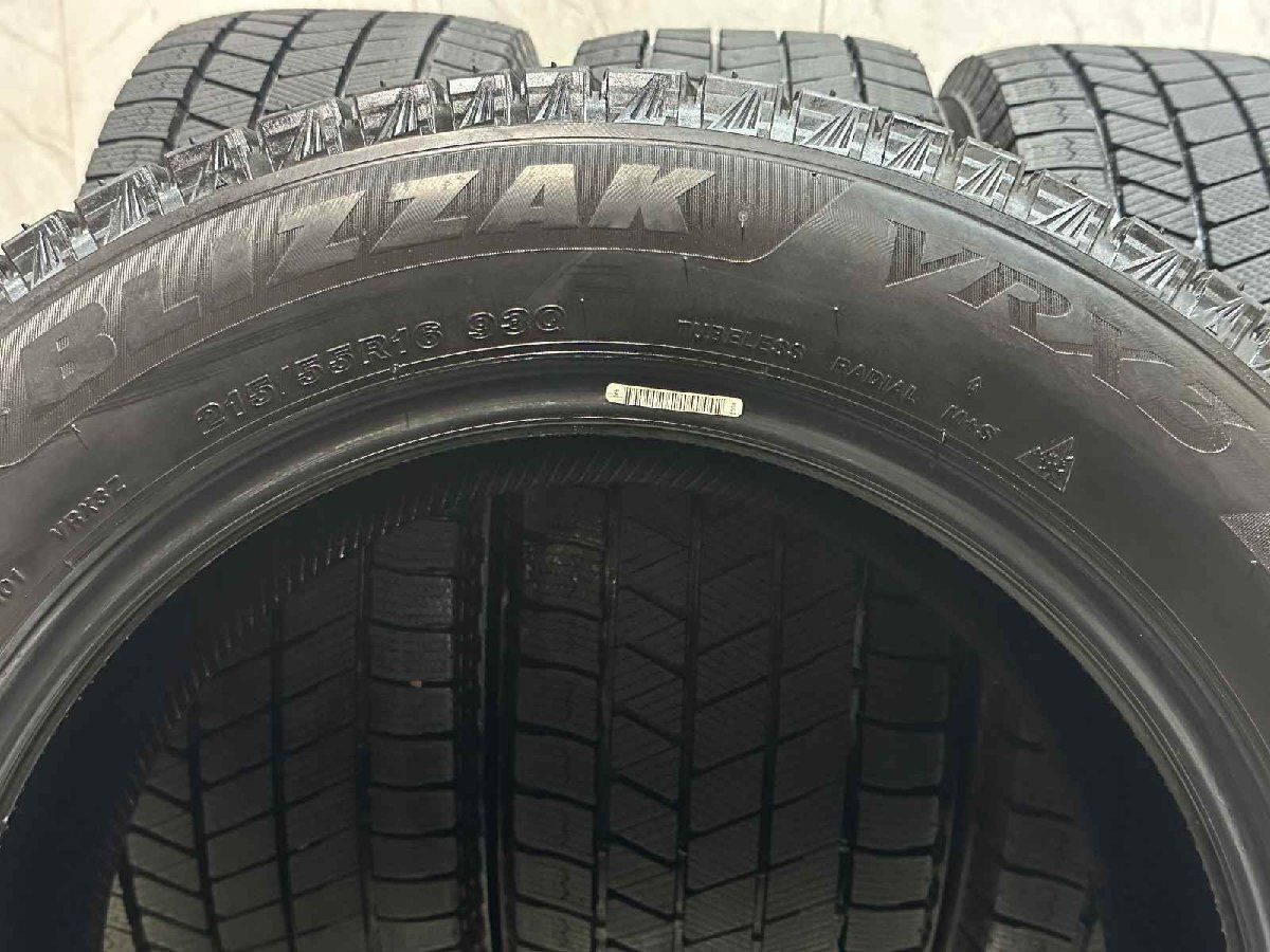 走行短め】BS BRIDGESTONE BLIZZAK VRX3 215/55R16 16インチ 4本 21年 