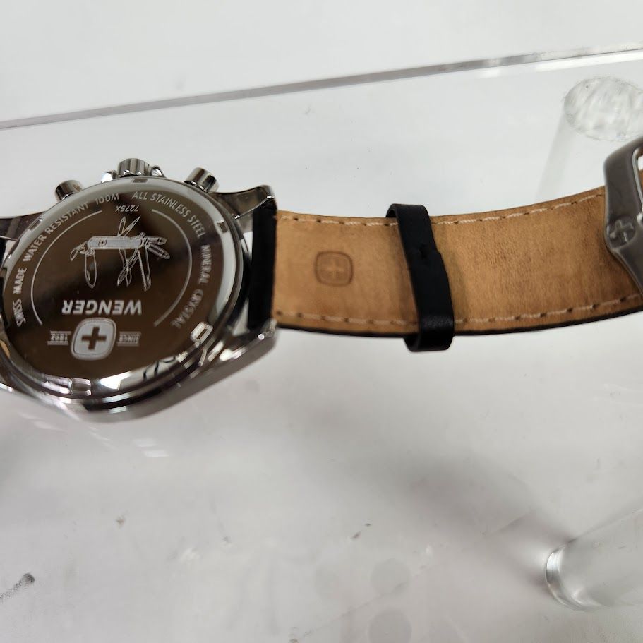 美品】WENGER ウェンガー 7275X クロノグラフ メンズ腕時計 スイス製