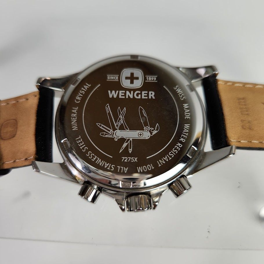 美品】WENGER ウェンガー 7275X クロノグラフ メンズ腕時計 スイス製