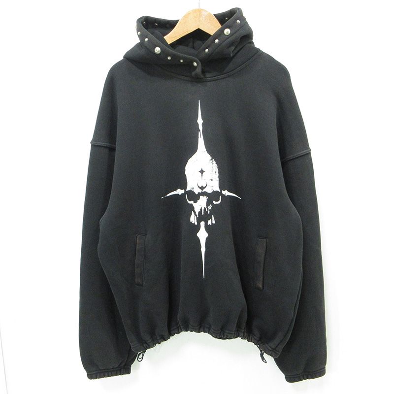 三重本店】 中古 THUG CLUB | サグクラブ PEACE STUD HOODIE USED加工 