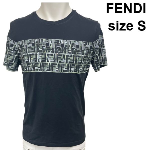 281○新品タグ付 FENDI 半袖クルーネックTシャツ ズッカ柄 コットン