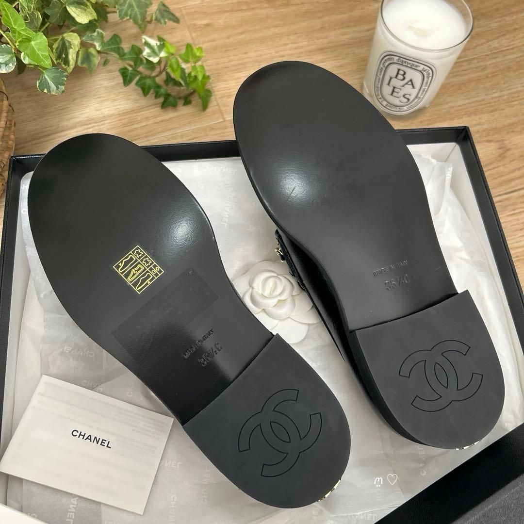 新品CHANELシャネル ハートココマークカメリアローファー 35.5 