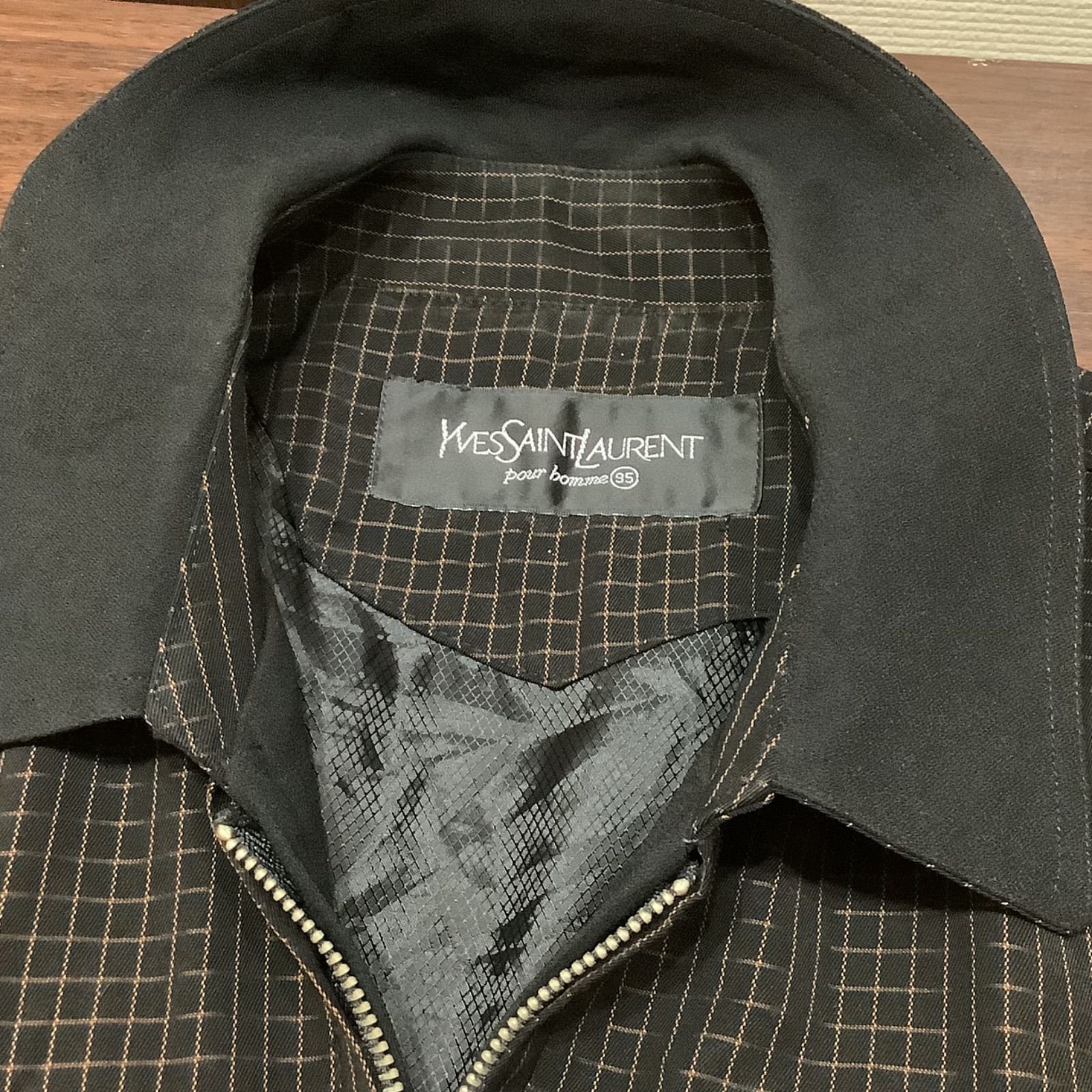 イヴサンローラン YVESSAINTLAURENT チェック柄 ブルゾン ジャンパー 