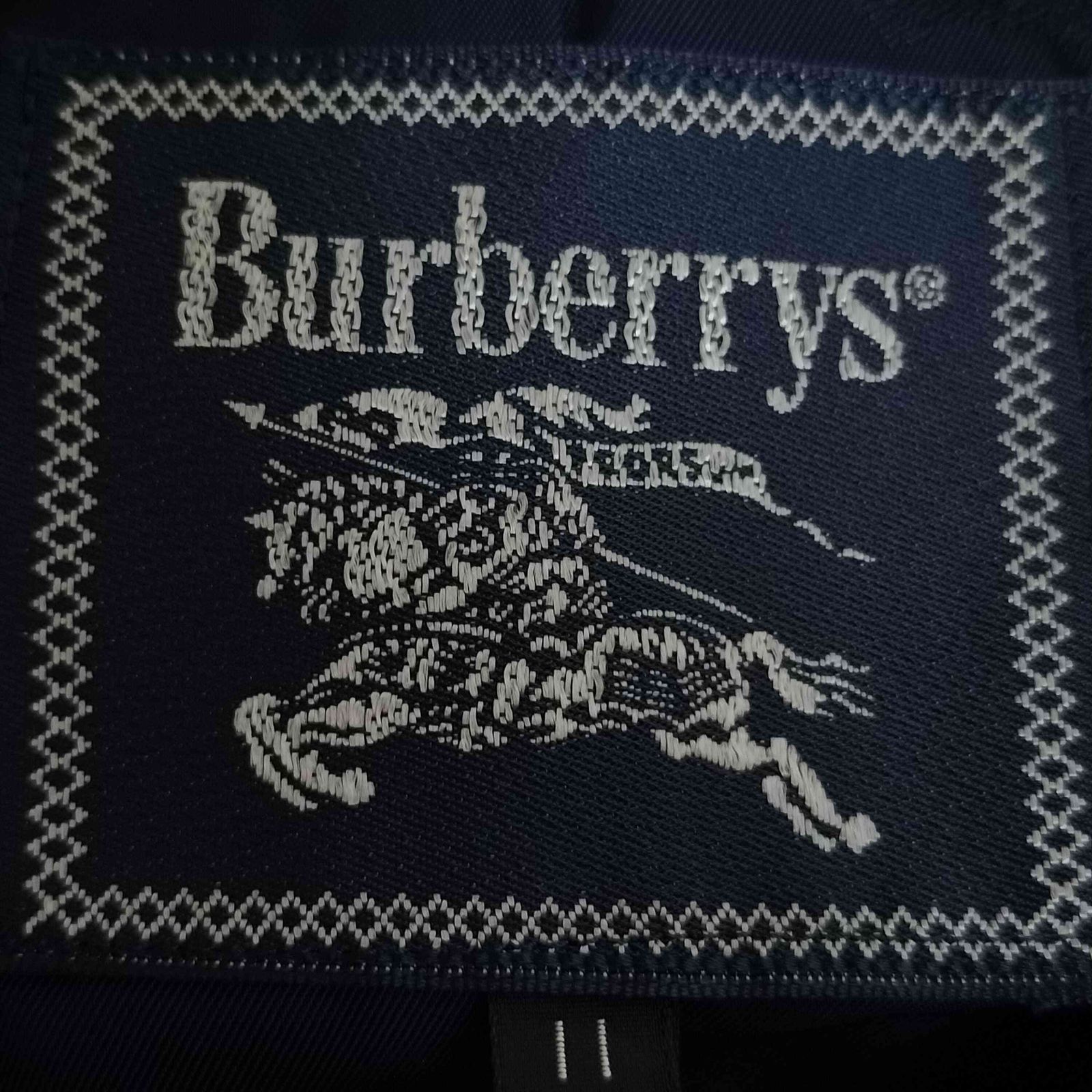 バーバリー BURBERRY カシミヤ ウール 金ボタン ダブル 紺ブレザー