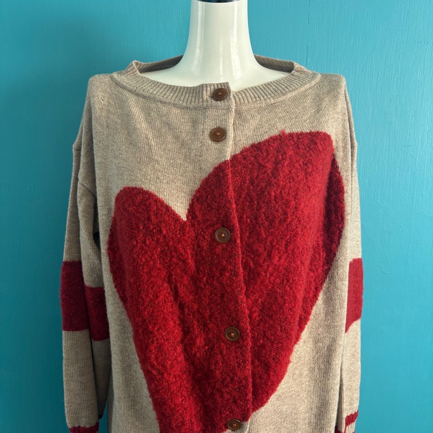 1732 ヴィヴィアンウエストウッド 激レア ハート ニット カーディガン M Vivienne Westwood - 1732 ヴィヴィアンウエストウッド 激レア ハート