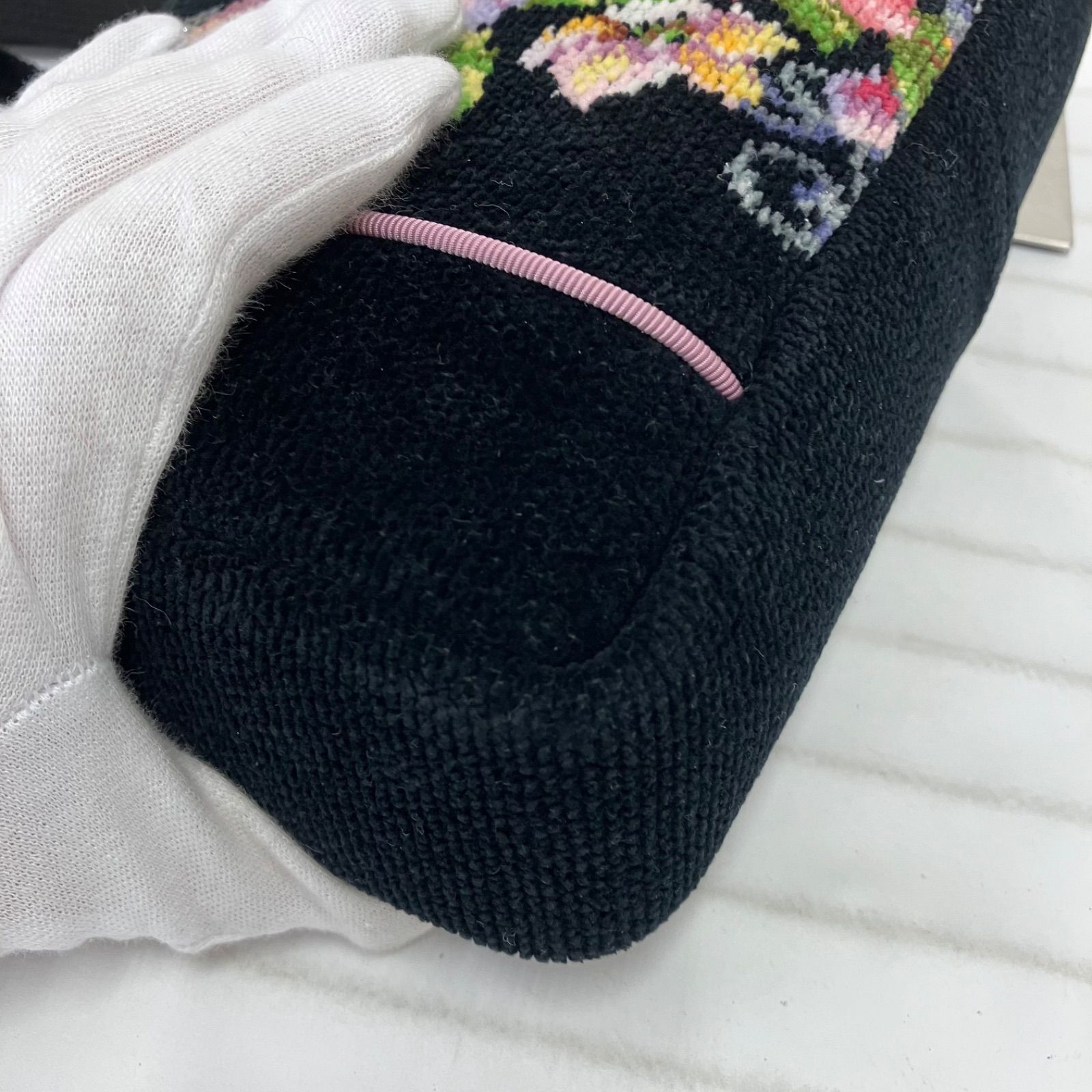 1505　FEILER　フェイラー　バッグ　ニューポージー　花柄　シュニール織り 1505 FEILER フェイラー ショルダーバッグ ニューポージー 花柄