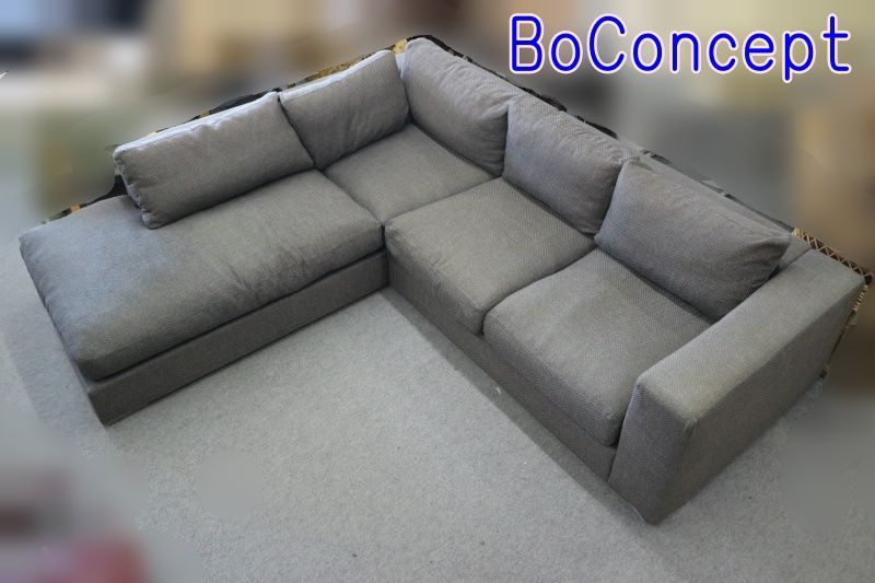 中古 BoConcept/ボーコンセプト コーナーソファー 汚れあり 羽毛クッション 送料別途 お引取り商品