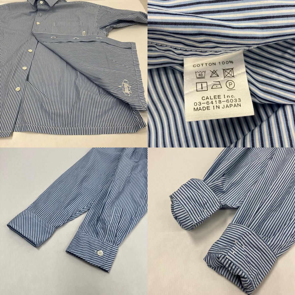 イオン広店】 中古 CALEE | キャリー 長袖シャツ STRIPE BOX L/S SH CL