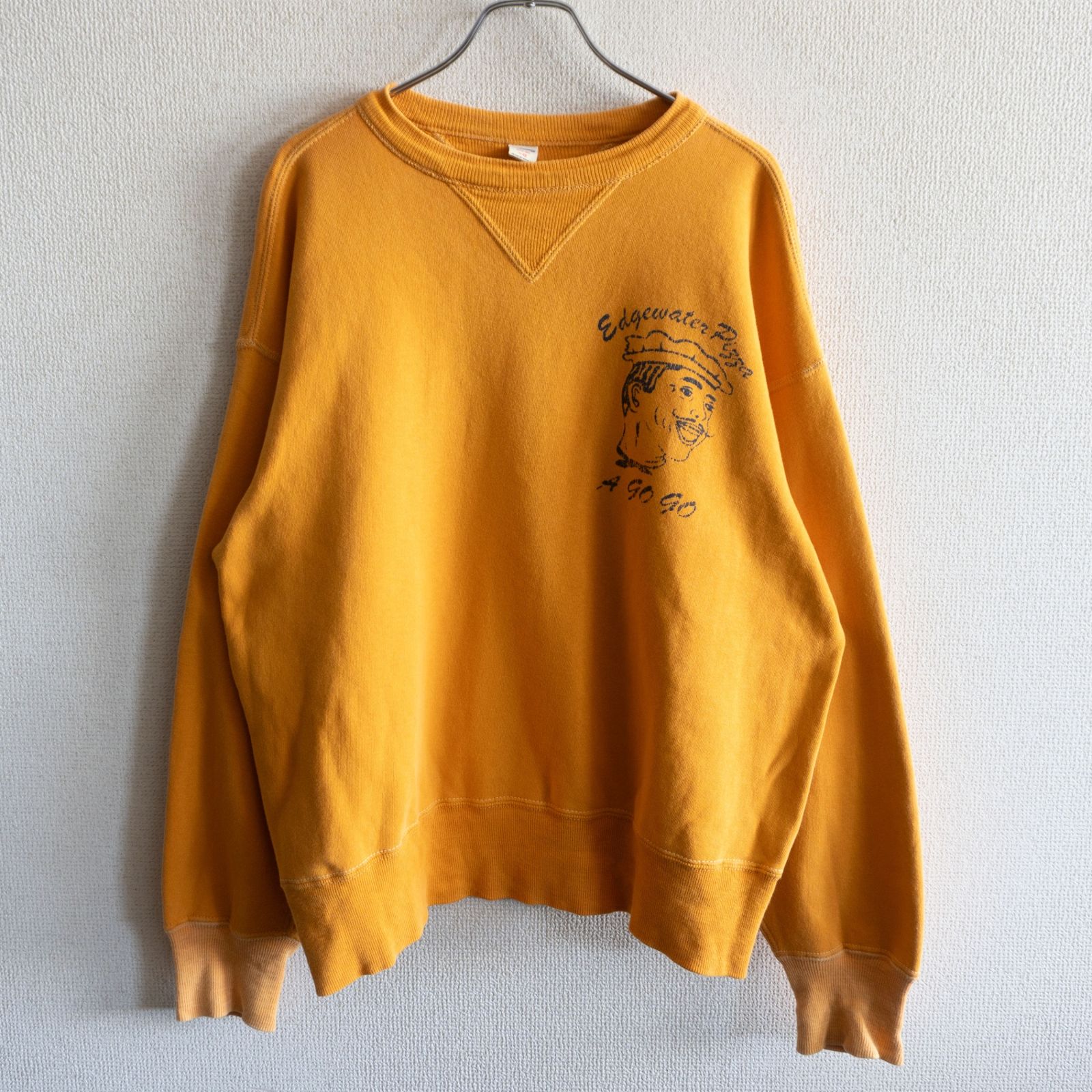 美品】WAREHOUSE 【両V プリント スウェット】 42 ウエアハウス 