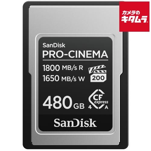 【新品】サンディスク SDCFEA-480G-JN4NN PRO-CINEMA CFExpress Type-A カード 480GB 《納期約１ヶ月》