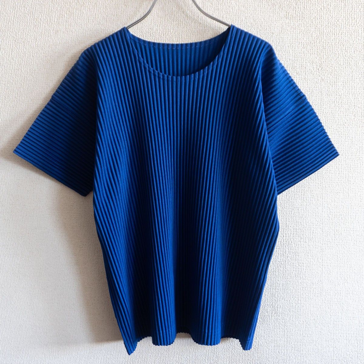 美品】 HOMME PLISSE ISSEY MIYAKE【プリーツ カットソー】2 ブルー 