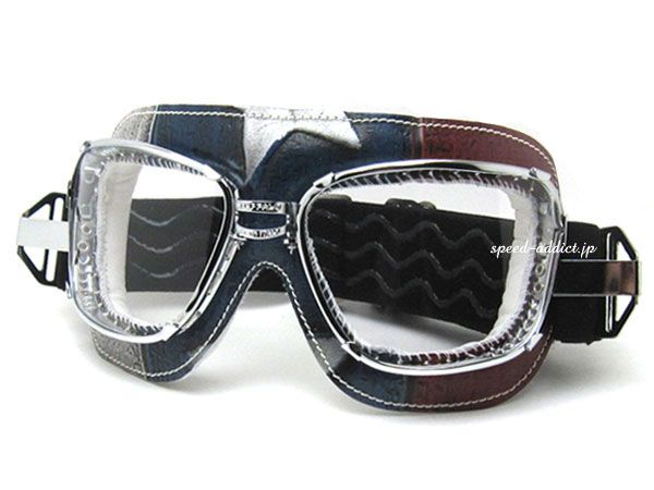 baruffaldi SUPERCOMPETITION GOGGLE AMERICA/ゴーグル 星条旗柄 stars&stripes アメリカンバイク アメ車 米国 国旗柄 easy rider イージーライダー