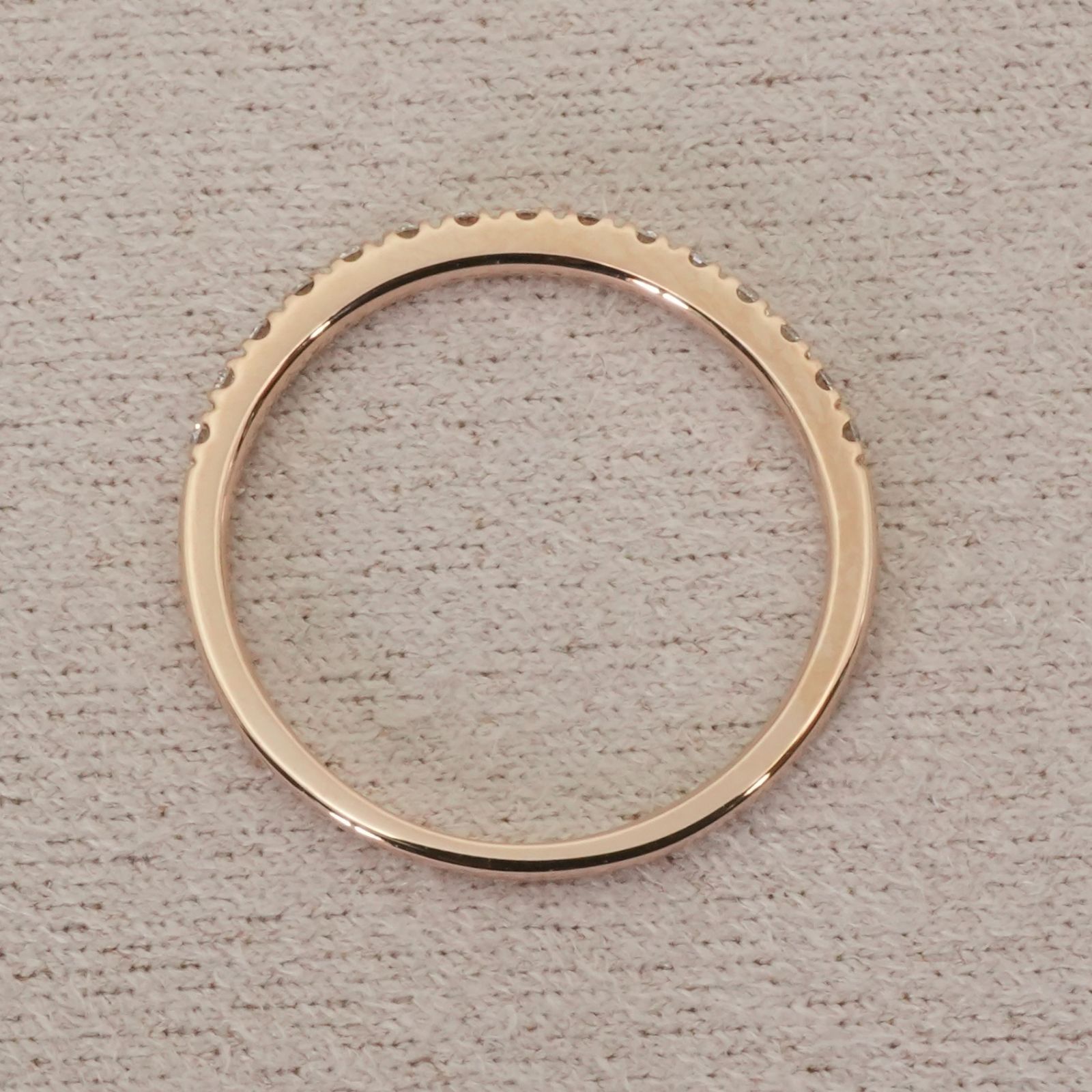 美品 スタージュエリー K18 ハーフエタニティ ダイヤ リング/25-3751 