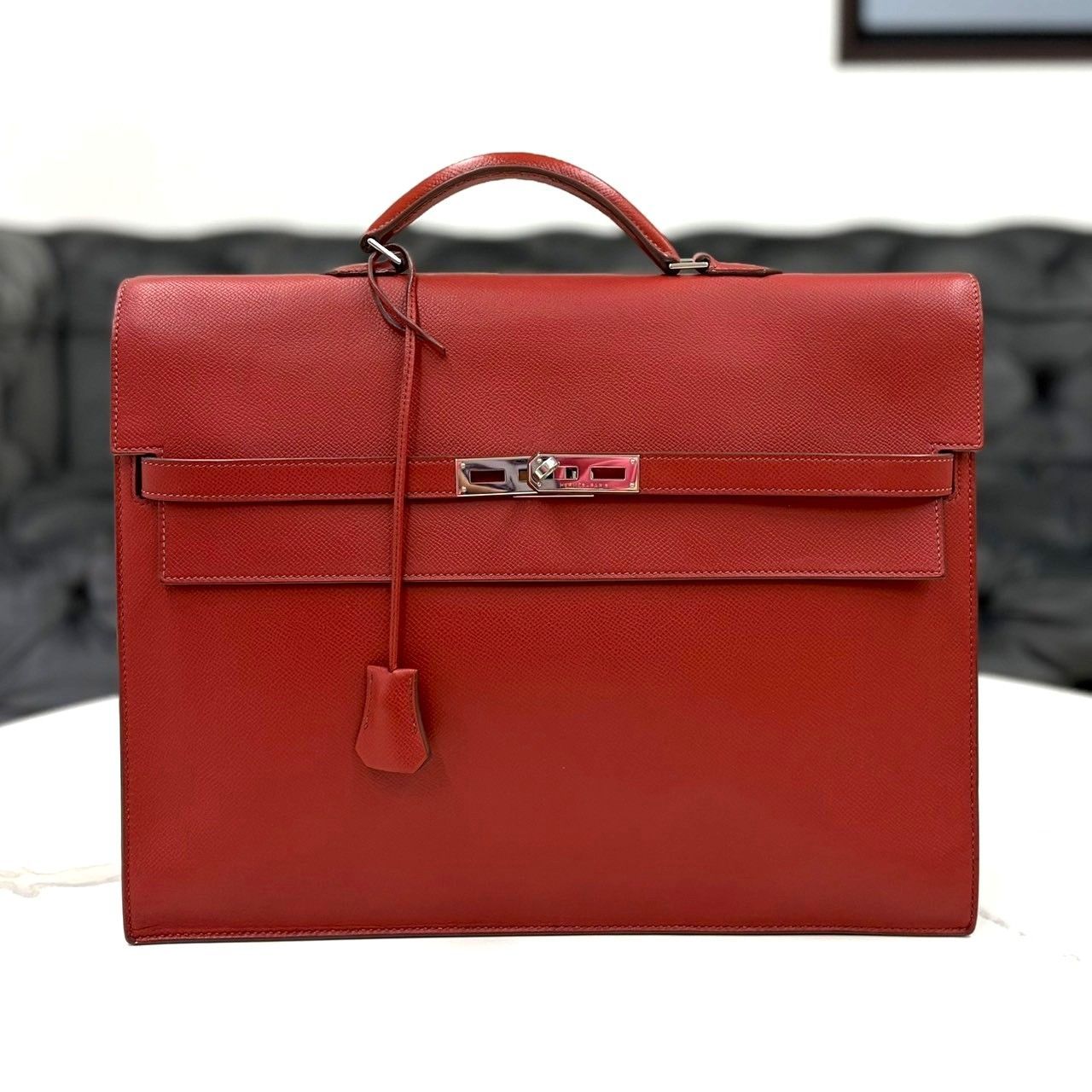 美品☆ エルメス ケリーデペッシュ38 エプソン ルージュヴィフ □K刻印 