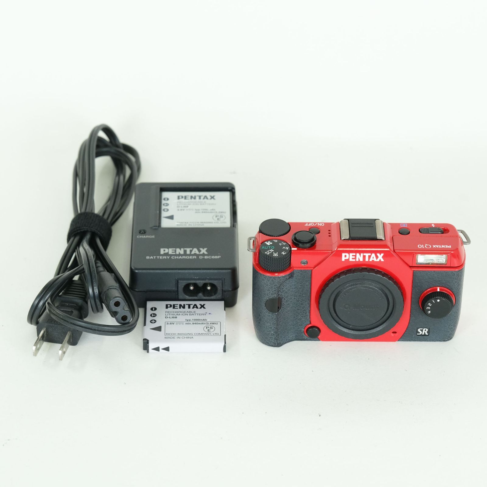 良品 | バッテリー2個付] PENTAX Q10 ボディ レッド - メルカリ