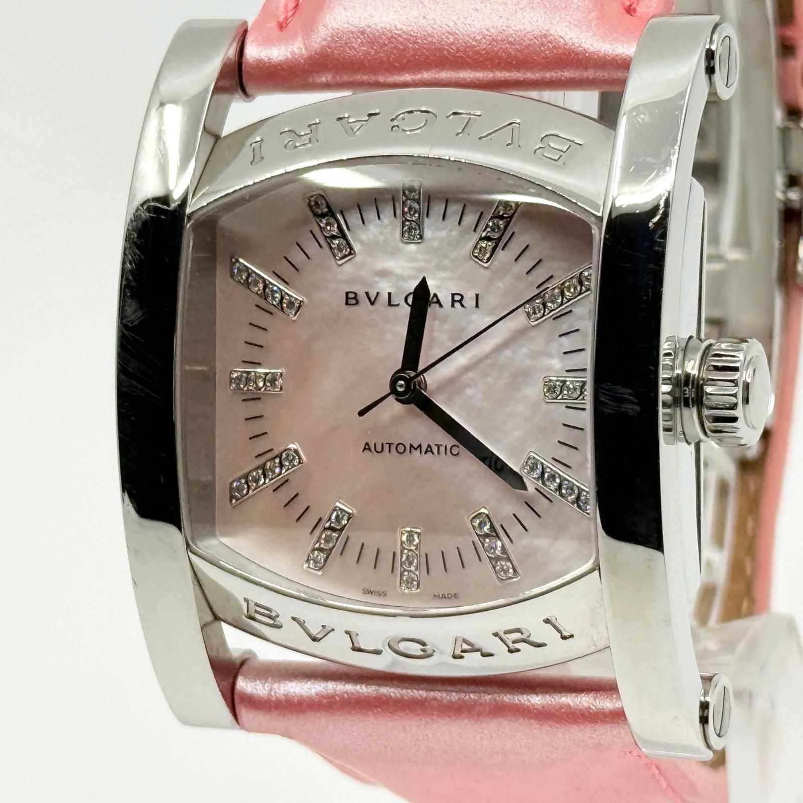 BVLGARI ブルガリ アショーマ ピンクシェル文字盤 D10719 AT メンズ 