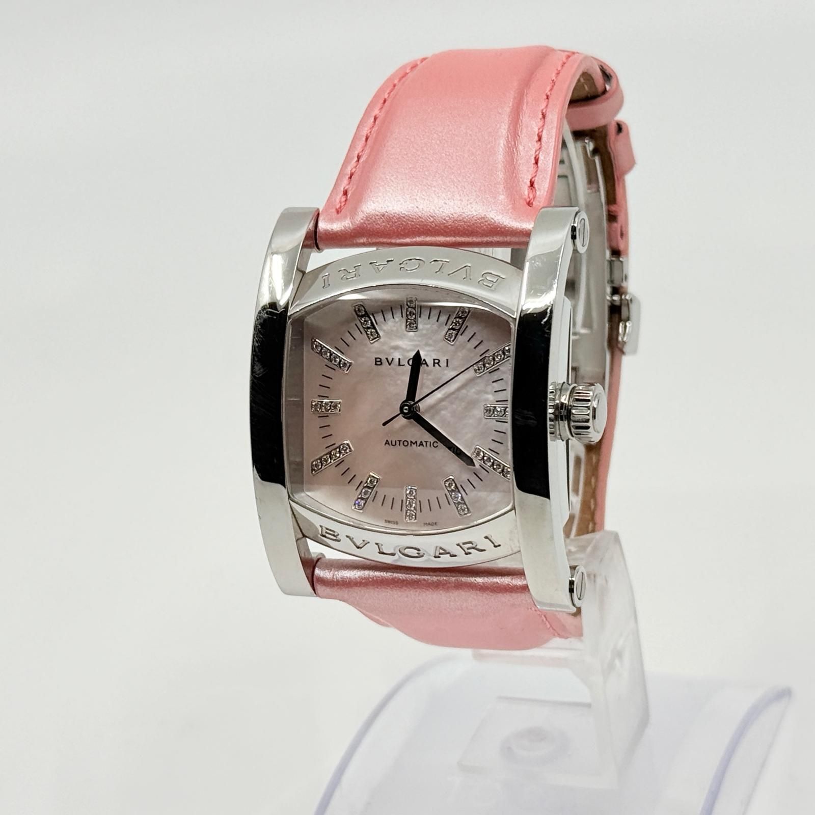 BVLGARI ブルガリ アショーマ ピンクシェル文字盤 D10719 AT メンズ 
