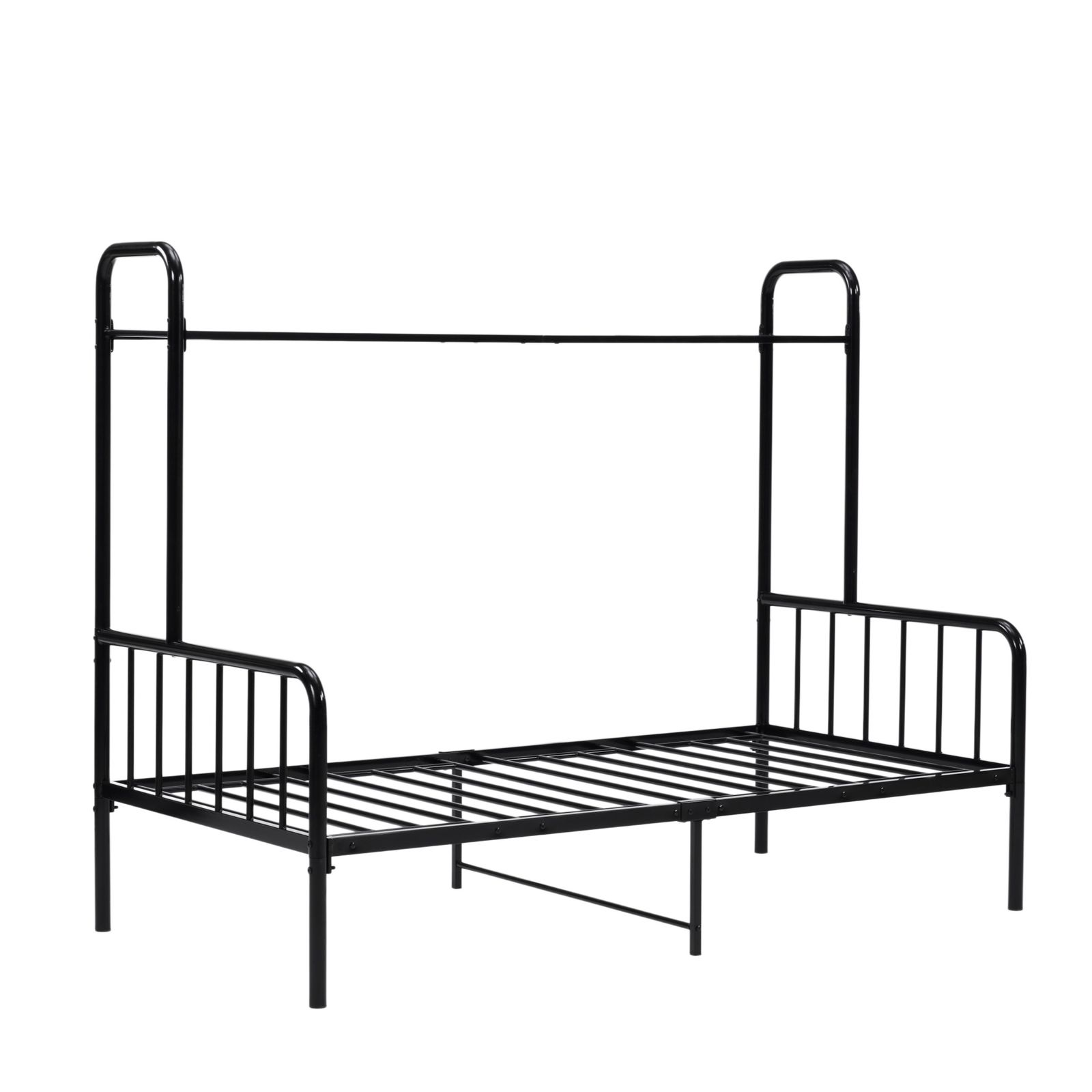 全新品 【ブラック】パイプベッド シングル ロータイプ 耐荷重 120kg 