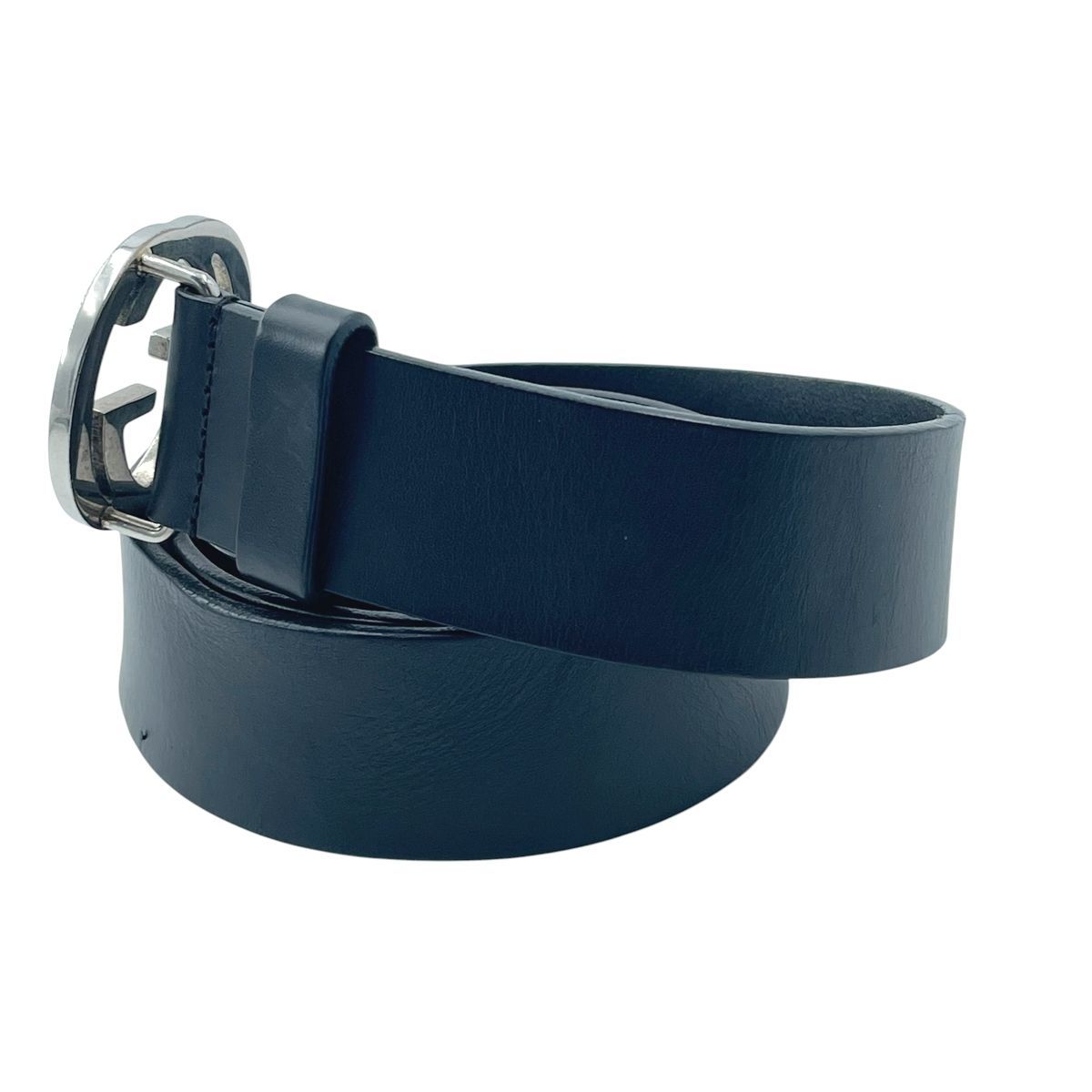 【中古】 GUCCI グッチ インターロッキング レザー ベルト ブラック 黒 368186 サイズ 95 メンズベルト 26004106MY 中古】 GUCCI グッチ インターロッキング レザー ベルト ブラック 黒